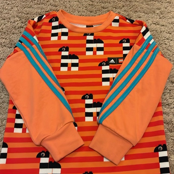 One of a Kind  Boys Kids Adidas and Lego Duplo One Piece Sleeper Pajamas size 2T - Picture 10 of 16